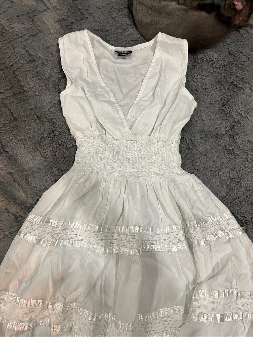 Jackpot Long White Dress 100% Cotton
